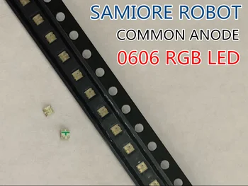 100pcs 0603 (1616) RGB BGR LED האנודה נפוצה טריקולור אדום ירוק כחול 0606 משטח הר Chip SMD SMT LED דיודה פולטת אור