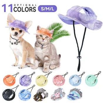 חיות מחמד כלבים דלי כובע עם אוזניים חורים וsunproof בייסבול גדול בינוני קטן כלבי קיץ כלב שמש חיצונית הליכה כובע