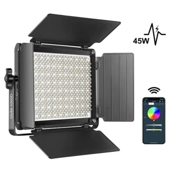 GVM 1000D RGB אור Led וידאו עם 2 Softboxes צילום ערכת תאורה Bluetooth שליטה מלאה צבע תאורת וידאו