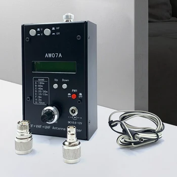 HF +UV Multiband אנטנה מנתח HF/VHF/UHF AW07A קשר רדיו יד סטים 1.5-490MHZ עכבה מנתח 160M למדוד כלי