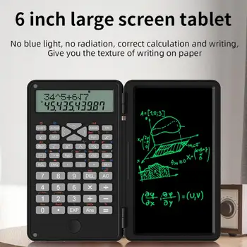 6 אינץ ' נייד מחשבון מסך LCD כותב לוח קיפול מחשבון מדעי לוח דיגיטלי בלוק ציור עם עט