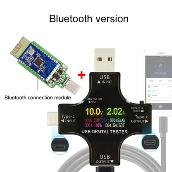 USB טסטר אלחוטי Bluetooth סוג-c משטרת דיגיטלי מתח הנוכחי כלי מדידה