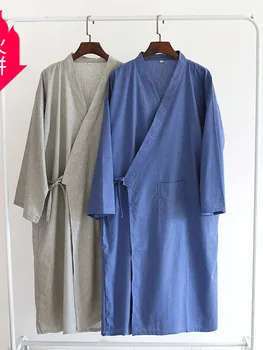 חדש בסגנון יפני יאקאטה Homewear בגדי כותנה פשתן רחצה אביב קיץ דק פיג ' מה זמן גלימות למבוגרים