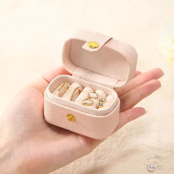 חדש מיני נייד חמוד תכשיטים תכשיטי טבעת עגיל קופסא לאחסון תכשיטים ארגונית להציג נסיעות בתכשיטים תיבות