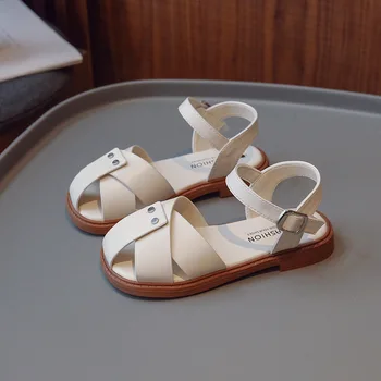 ילדים סנדלים 2023 קיץ אופנה חדשה של בנות נעליים רכות הבלעדי בייבי נסיכה נעלי מזדמן פשוט סנדלים H759