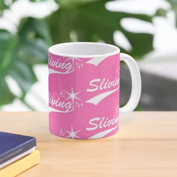 Sliving כוכבים - טקסט לבן ספל קפה אנימה ספל אסתטי כוסות קפה יצירתי כוסות אנימה גביע