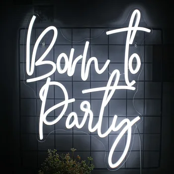 אופנה Borh לחגוג ניאון מותאם אישית LED אור שקוף לחתונה בר חדר המועדון חדר השינה אווירה קיר ניאון עיצוב מתנה