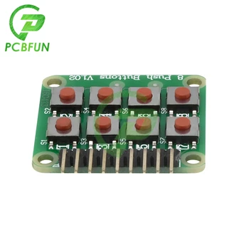 1pcs 2x4 המקשים מטריקס 8key מקלדת מודול 8 לחצנים V1.00 לוח מפתח מטריקס לחצן עבור Arduino AVR PIC 2*4 מודול AVR PIC