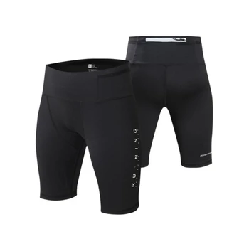 יוניסקס קצר LeggingsTight סלים מכנסיים קצוצים עבה באיכות גבוהה פועל דחיסה גבוהה אלסטי עם מותניים בכיס המכנסיים
