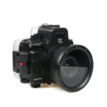 40M / 135FT עמיד למים מתחת למים דיור מקרה קשה עבור Canon 760D המצלמה