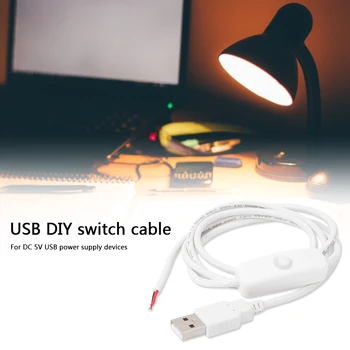 1m 5V USB כבל חשמל 2 Pin USB 2.0 זכר כבל הארכה DIY עם מתג