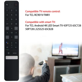 שלט רחוק עם שליטה קולית מרחוק בקר חלקי חילוף בקר טלוויזיה אביזרים עבור TCL אנדרואיד Smart TV 55S430