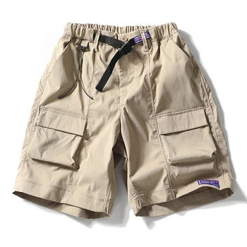 הקיץ Oversize המכנסיים גברים כיס גדול באגי מכנסיים קצרים אופנה Harajuku אופנת רחוב סרבל תחתיות זכר נקבה גודל פלוס