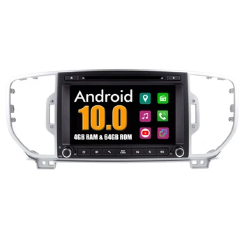 RoverOne מולטימדיה לרכב Player For Kia Sportage R 2016 2017 אנדרואיד 10 4G+64G Autoradio DVD GPS מערכת סטריאו מדיה CarPlay