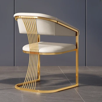 יוקרה עיצוב רך לופט סלון כסאות משענת חדר האוכל זהב נורדי הכיסא המודרני בר פנאי ריהוט הבית