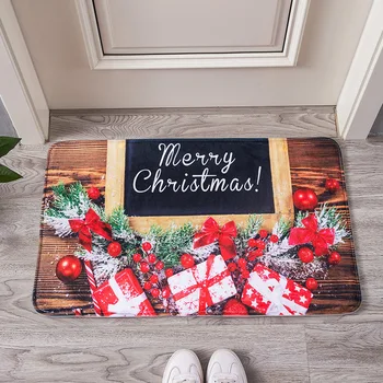 דלת הכניסה מחצלת חג המולד תפאורה הביתה השטיח משק הבית המצויר שירותים החלקה סופג שטיח הרצפה בסלון שטיח שטיח