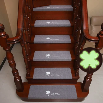 דביק מדרגות לדרוך על השטיח לזהור בחושך מדרגות שטיח נגד החלקה מדרגות דריכה מגן השטיח מקורה רגל מחצלת עיצוב הבית