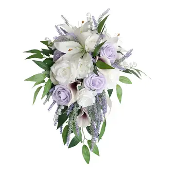 רומנטי כלה זר חתונה 26x45cm רוז קישוט פרחים מלאכותיים עבור