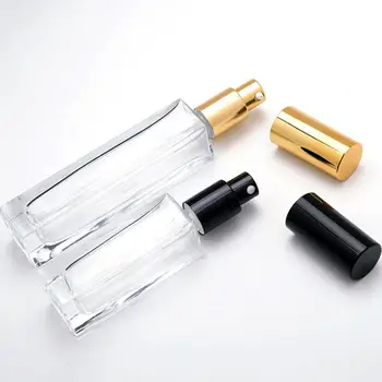 10ml 20ml ברור נייד זכוכית הבושם בקבוקים ריקים קוסמטיים מכולות עם מרסס זהב כסף שווי LX2873