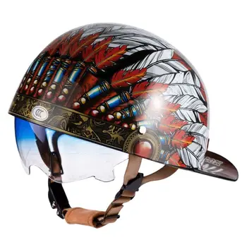 חצי קטנוע הקסדה כובע בייסבול בטיחות עבור אופנוע הארלי Vintage החשמלי רכיבה על אופניים אופנוע קלאסי אופנה קסדות